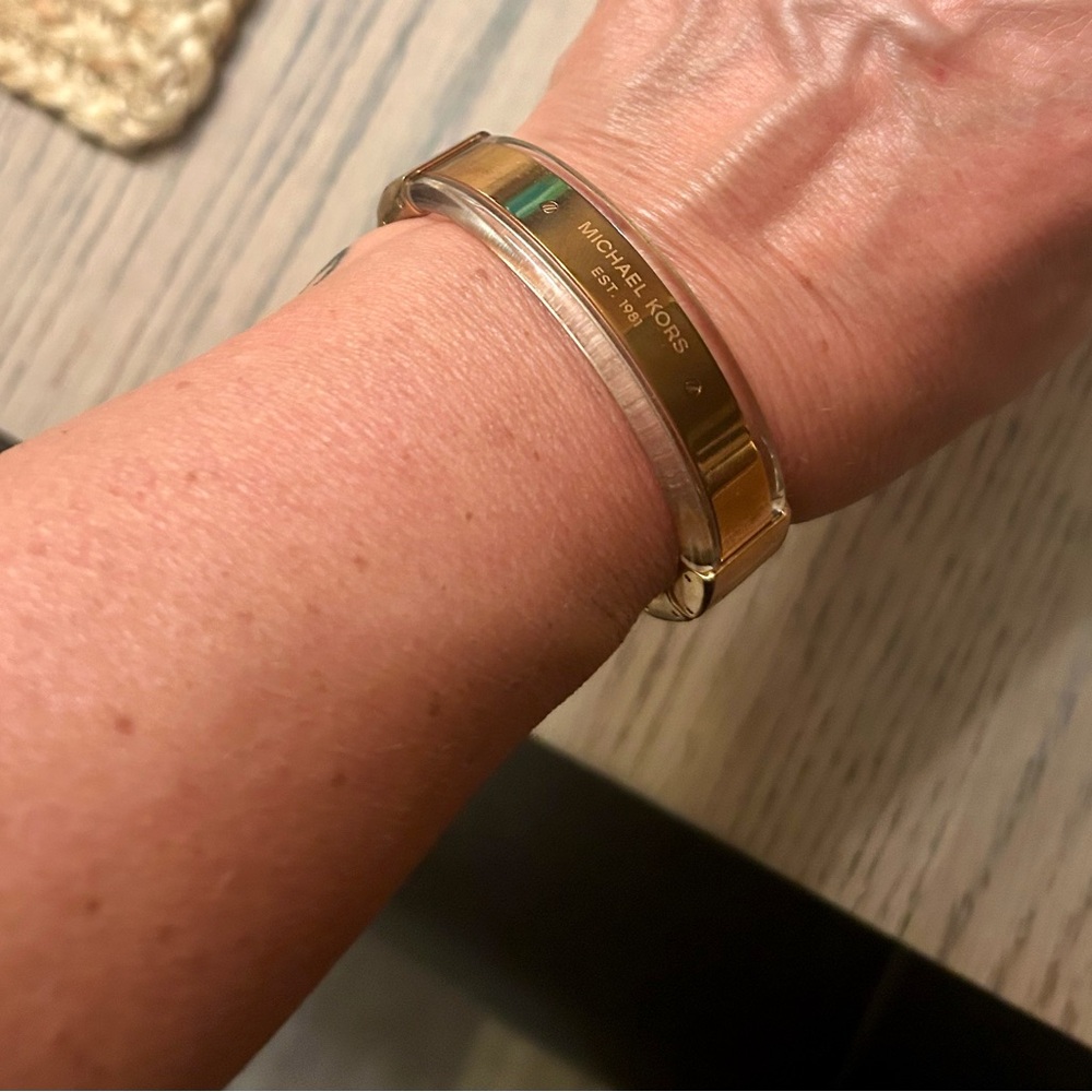 Michael Kors Gold and Clear Bracelet